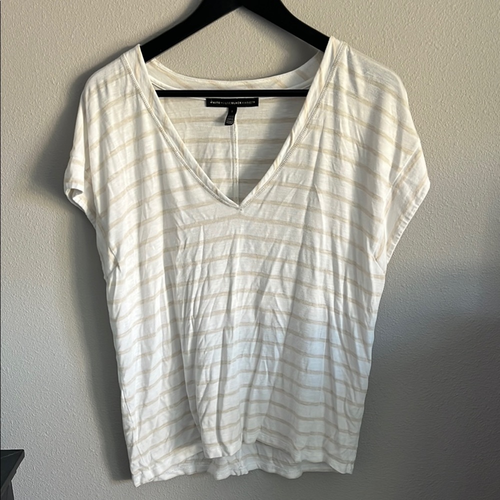 White Striped Women's Top